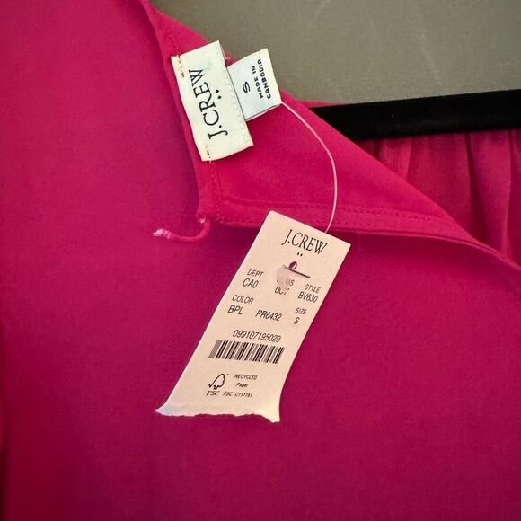 $90 J. Crew Petite pleated-sleeve top size small m5 - Picture 6 of 6